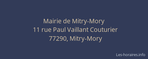 Mairie de Mitry-Mory