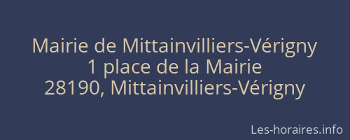 Mairie de Mittainvilliers-Vérigny