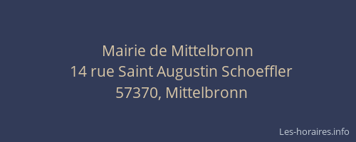 Mairie de Mittelbronn