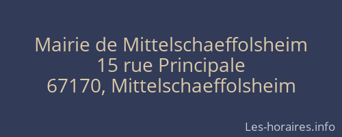 Mairie de Mittelschaeffolsheim