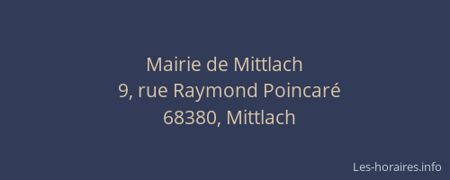 Mairie de Mittlach