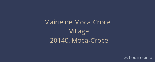 Mairie de Moca-Croce