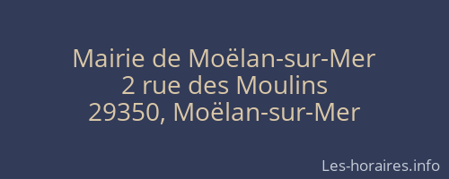 Mairie de Moëlan-sur-Mer