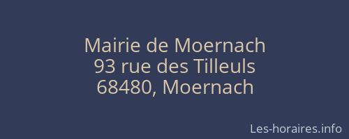 Mairie de Moernach