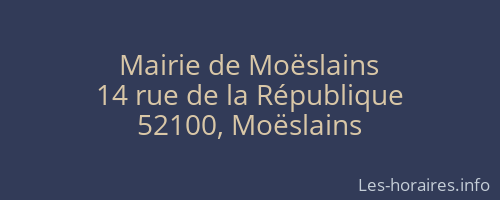 Mairie de Moëslains