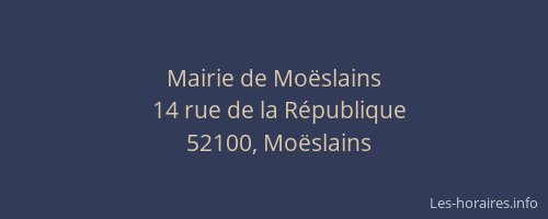 Mairie de Mo&euml;slains