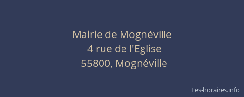 Mairie de Mognéville