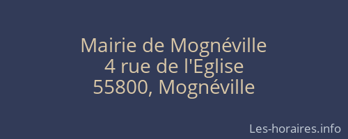 Mairie de Mognéville