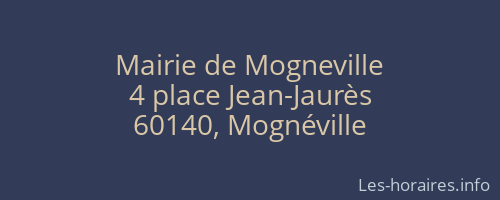 Mairie de Mogneville