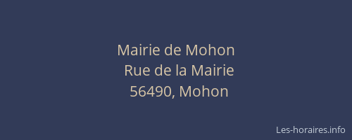 Mairie de Mohon
