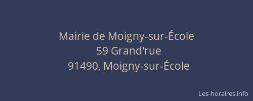 Mairie de Moigny-sur-École