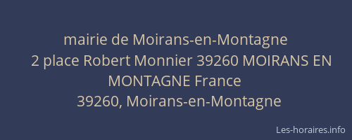 mairie de Moirans-en-Montagne
