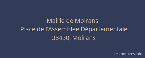 Mairie de Moirans