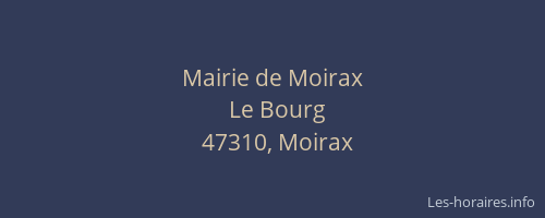 Mairie de Moirax