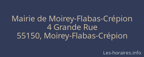 Mairie de Moirey-Flabas-Crépion
