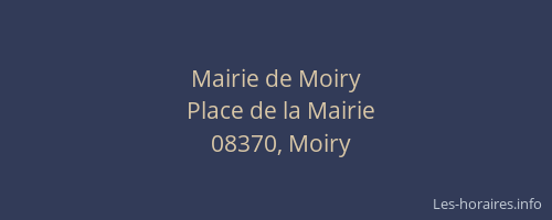 Mairie de Moiry
