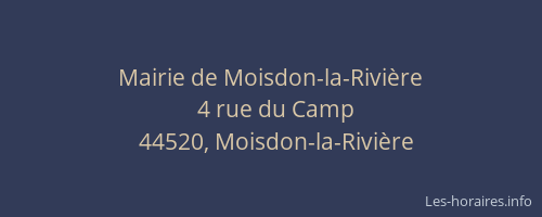 Mairie de Moisdon-la-Rivière