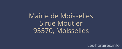 Mairie de Moisselles