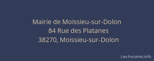 Mairie de Moissieu-sur-Dolon