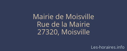 Mairie de Moisville