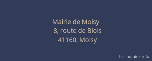 Mairie de Moisy