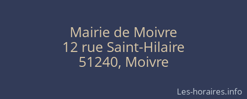 Mairie de Moivre
