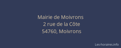 Mairie de Moivrons
