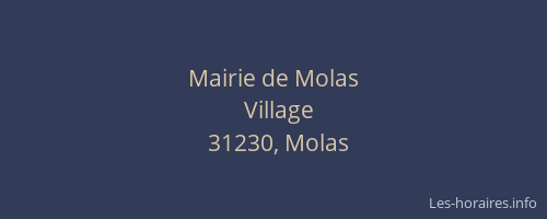 Mairie de Molas