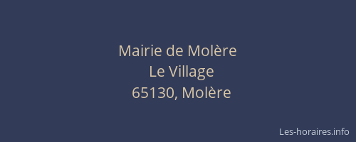 Mairie de Molère
