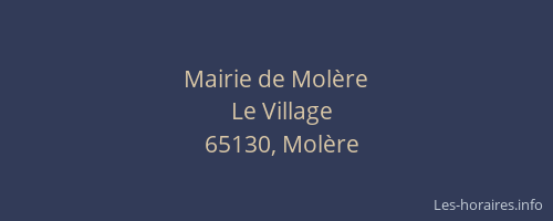 Mairie de Mol&egrave;re
