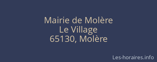 Mairie de Molère