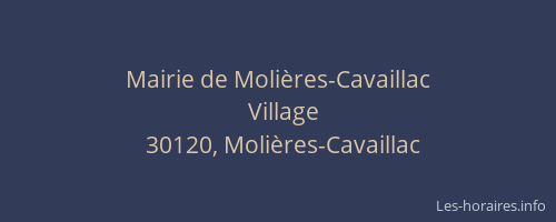 Mairie de Moli&egrave;res-Cavaillac