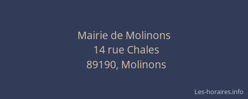 Mairie de Molinons