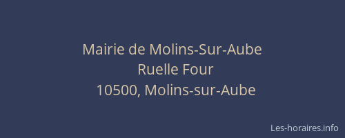 Mairie de Molins-Sur-Aube