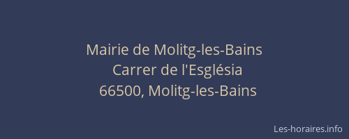 Mairie de Molitg-les-Bains