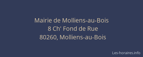 Mairie de Molliens-au-Bois