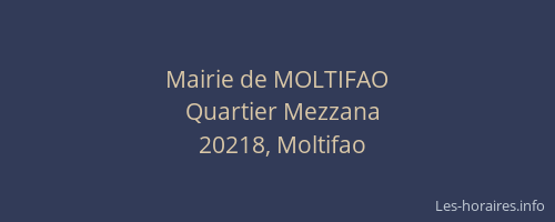 Mairie de MOLTIFAO