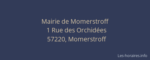Mairie de Momerstroff