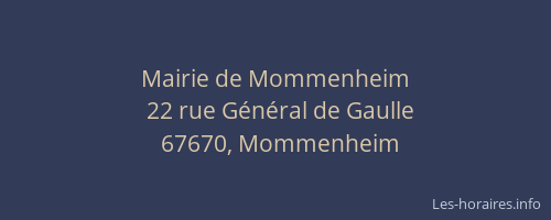 Mairie de Mommenheim