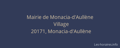 Mairie de Monacia-d'Aullène