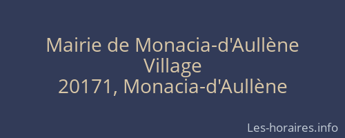 Mairie de Monacia-d'Aull&egrave;ne