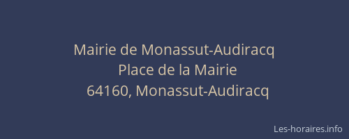 Mairie de Monassut-Audiracq