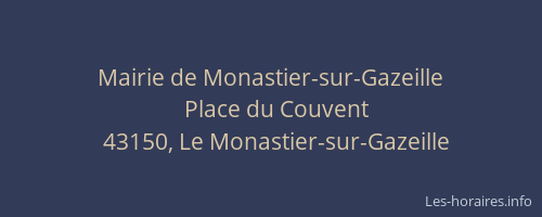 Mairie de Monastier-sur-Gazeille