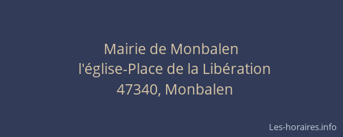 Mairie de Monbalen