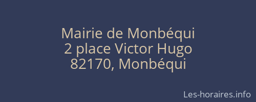 Mairie de Monbéqui