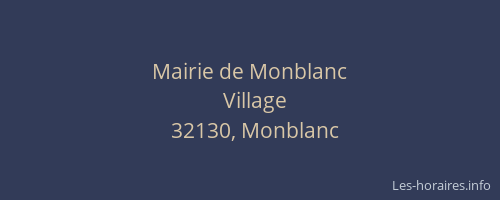 Mairie de Monblanc