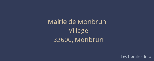Mairie de Monbrun