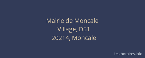 Mairie de Moncale