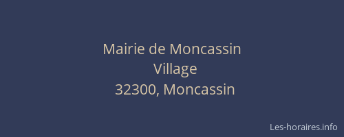 Mairie de Moncassin