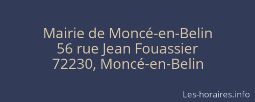 Mairie de Moncé-en-Belin
